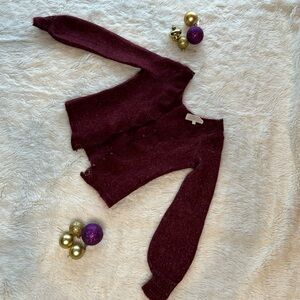 Hernia Cardigan in burgundy color, XXS